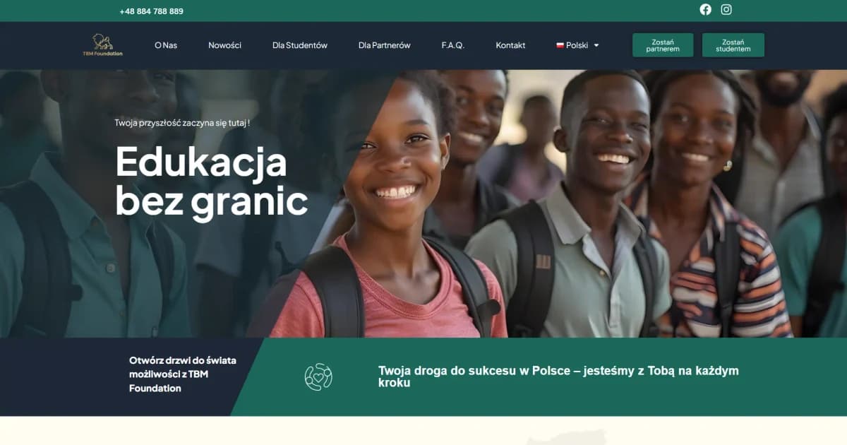 Preview of the TBM Foundation website